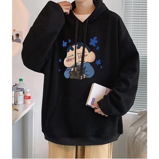 Áo Sweater Nam Nu Cổ Tròn Form Rộng, Áo sweater nỉ unisex Áo len trùm đầu hoạt hình shin-chan nhỏ tươi mới của Nhật Bản