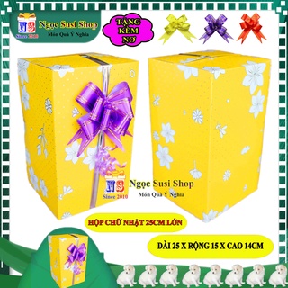 [LOẠI 1] HỘP QUÀ KIẾNG CHỮ NHẬT SIZE LỚN 25CM + TẶNG KÈM NƠ 3CM - HỘP GÓI QUÀ GIẤY KIẾNG SIÊU ĐẸP