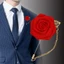 DELMER Phụ Kiện Thời Trang Nhiều Màu Hoa Hồng Ve Áo Pin Nam Phù Hợp Với Chú Chổi Boutonniere Phong Cách Lá Thổ Cẩm Chân
