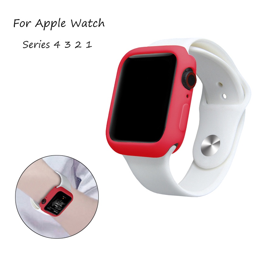 Ốp Silicon Mềm Cho Apple Watch 46MM 8 7 Ultra 3 2 49MM 45mm 6 SE 5 4 3 42MM 38MM Vỏ Bảo Vệ Cho i-Watch series 11 10 9 Ultra 8 7 6 5 40 44 41mm Cản