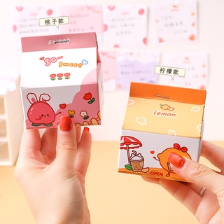 Giấy Ghi Chú Note Hình Hộp Sữa Dễ Thương - Thỏ Hồng VPP