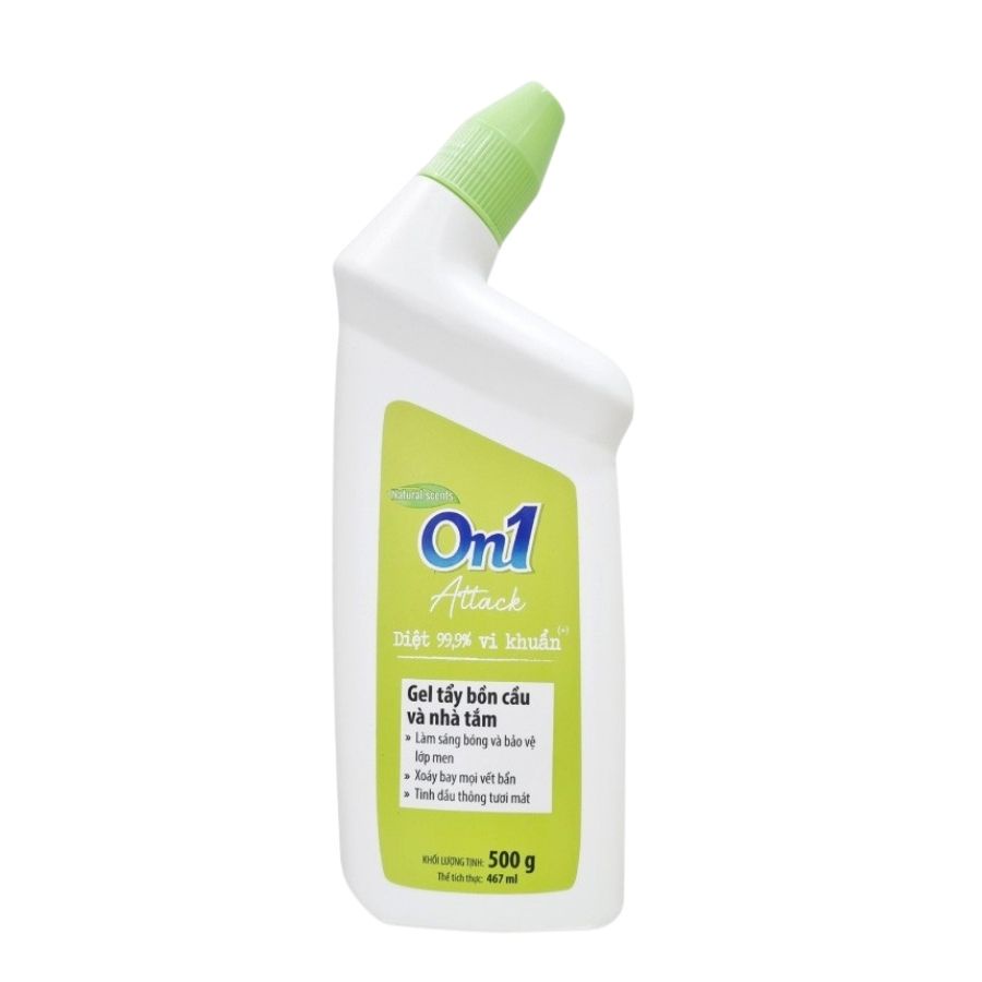 Ảnh Gel tẩy bồn cầu và nhà tắm On1 dung tích 500G N0501, giúp diệt khuẩn 99,9 %, tẩy ố, làm trắng nhà tắm, bồn cầu hiệu quả 2