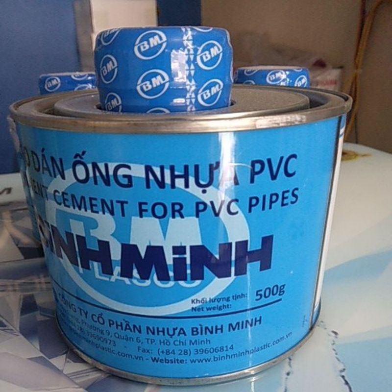 Keo Dán ống Nhựa Pvc Dạng Hũ 200g 500gcó Sẵn Chổi Quét Keo Shopee