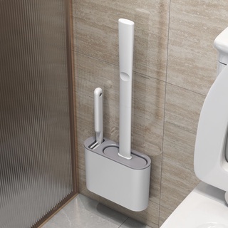 Bàn Chải Vệ Sinh Toilet Cỡ Lớn + Bàn Chải Nhỏ Cán Dài Không Cần Khoan Bằng Silicone Bàn Chải Vệ Sinh Toilet Cán Dài Bộ C