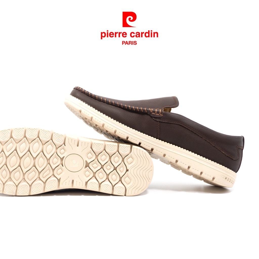 Ảnh Giày lười nam Pierre Cardin da bò thật, đế cao su chống trượt, đính họa tiết logo sang trọng -  516 chính hãng 4