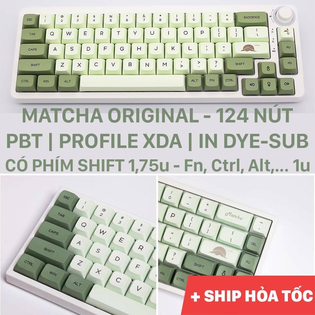 Keycaps XDA PBT Matcha - Spanish French German Portuguese UK US ISO - Thème Matcha