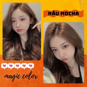 THUỐC NHUỘM TÓC nâU MOCHA NÊN TỪ NỀN ĐEN TỰ NHIÊN_ MAGIC COLOR CAITU-COLORKING