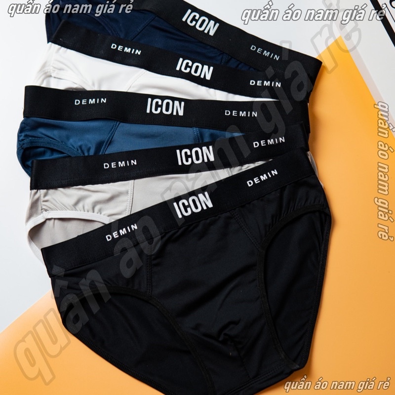 Combo sịp chéo nam Thun Lạnh ICON Demin Quần Sịp Nam Tam Giác Mềm Mại Co Dãn 4 Chiều Siêu Thoáng Khí