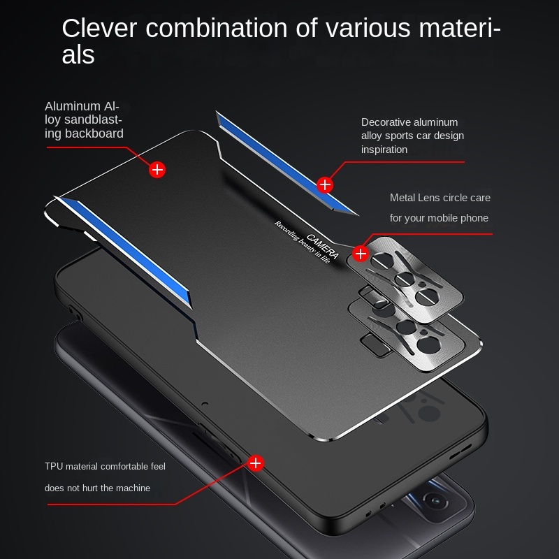 Ốp Điện Thoại Hợp Kim Nhôm Bảo Vệ Toàn Diện Chống Sốc Cho Redmi K50 Pro K50 Gaming