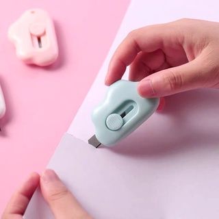 COMBO 2 Dao rọc cắt giấy mini hình đám mây cute làm móc khóa nhiều màu sắc dễ thương 88282