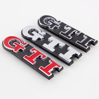 1 X Volkswagen golf MK6 MK7 Polo Jetta Passat GTI 3D kim loại phía trước lưới tản nhiệt logo huy hiệu cơ thể nhãn dán