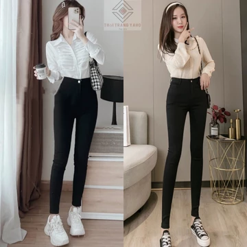Quần legging nữ dài cạp cao cấp gen bụng nâng mông có túi chất Umi dày - Quần legging đen nữ ôm vải bó co giãn 4 chiều