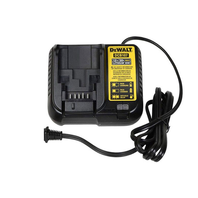 [HÀNG CHÍNH HÃNG MỚI 100%] BỘ SẠC PIN 10.8V – 18V DeWALT DCB107-B1