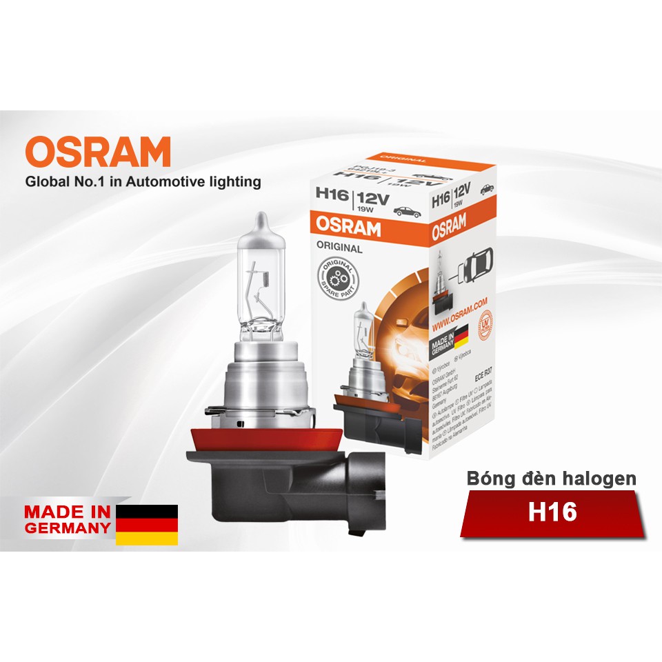 Bóng Đèn Pha/Cos Halogen OSRAM Original Dùng Cho Xe Ô Tô Xe Hơi Chân H16 12V 19W 64219L - 3200K 500LM