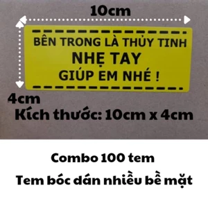 100 Tem dán cảnh báo hàng dễ vỡ