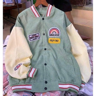 Áo Bomber/ Áo khoác nhung tăm Cầu Vồng DepEnd