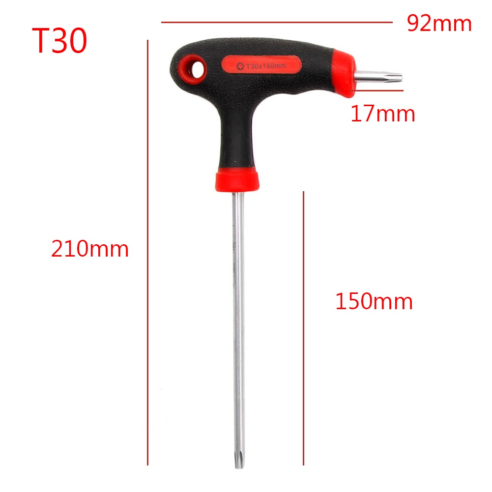 Bapara T-Handle Grip Torx Hex Allen cho công cụ điều khiển tuốc nơ vít chính T10 15 20 25 30 4