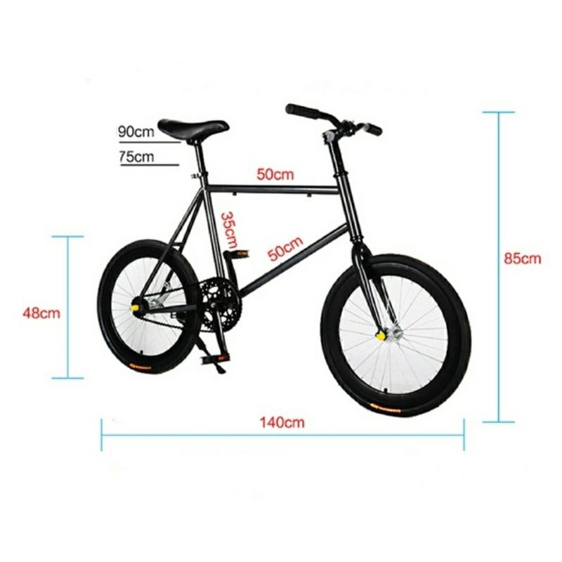 XE ĐẠP THỂ THAO NAM NỮ  CỔ ĐIỂN Fixed Single Bánh _20inh Xích Hạt Đậu(LC.)
