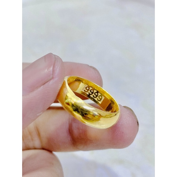 Nhẫn trơn 3 chỉ Có mộc 9999-3chỉ Có đủ size tay | Shopee Việt Nam