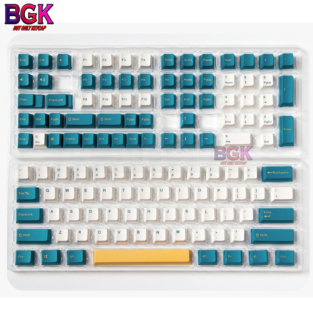 Bộ Keycap CGMK Merlin PBT Double Shot OEM Profile 129 Nút cân được hầu ...