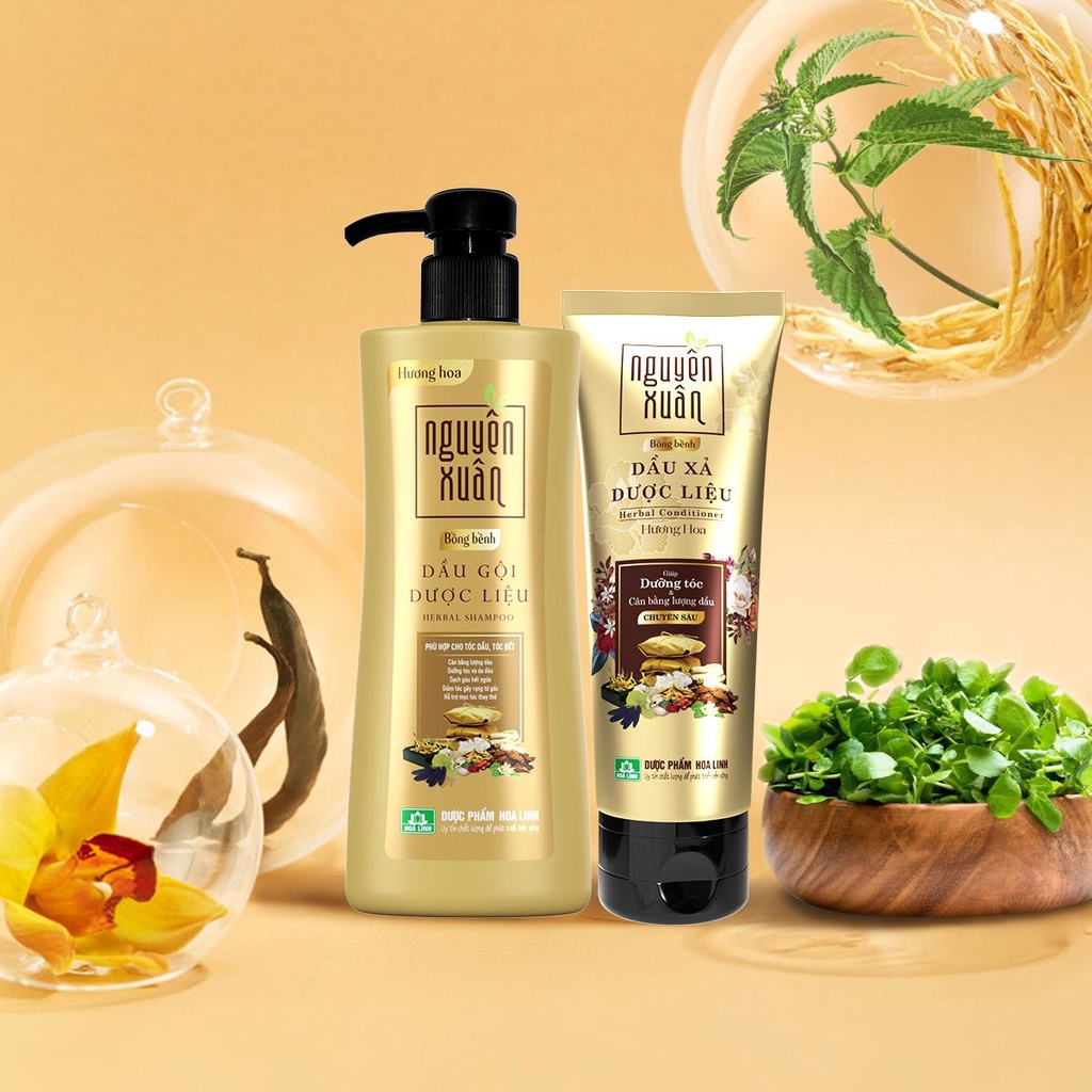 Mô tả Dầu xả dược liệu Nguyên Xuân bồng bềnh 300ml dành cho tóc dầu bết - Tặng thêm 10% thể tích giá không đổi - 1