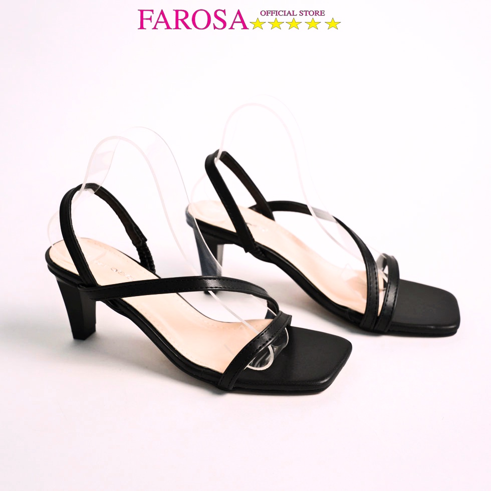 Dép sandal quai chéo nữ FAROSA gót nhọn 5 cm cách điệu tinh tế - E28