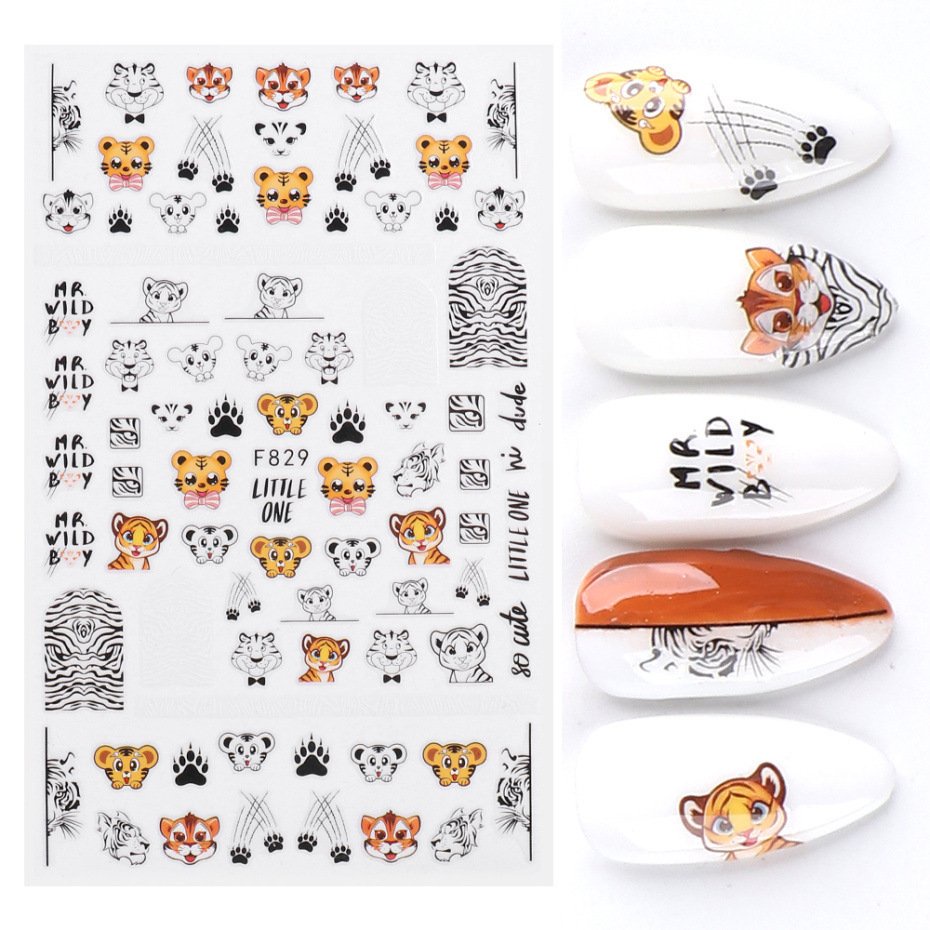 Sticker Mẫu Bé Hổ 2022 | Hình Dán Móng Tay | Shopee Việt Nam