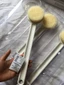 Cọ Lưng Siêu Mềm Xuất Nhật Hàng Xịn, Bàn Chải Chà Lưng Muji Nhật Bản, Cây Cọ Tắm Kì Lưng Thư Giãn Dài 35Cm