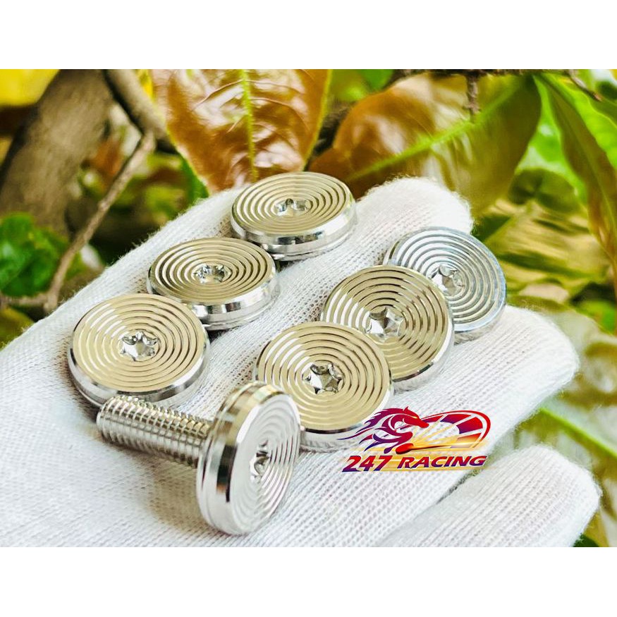 Ốc Salaya THÁI TH Inox 304 phi 24 6li15 Đầu Dù Lớn gắn dàn áo xe máy rất đẹp hàng mới 2022 CNC Nguyên Khối