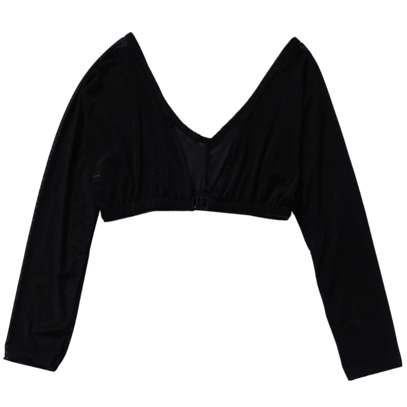 Jenniferab Nữ Mỏng Hơn Mỏng Hơn Nhẹ Tay Bọc Crop Tops Áo Sơ Mi Đế Áo Sơ Mi