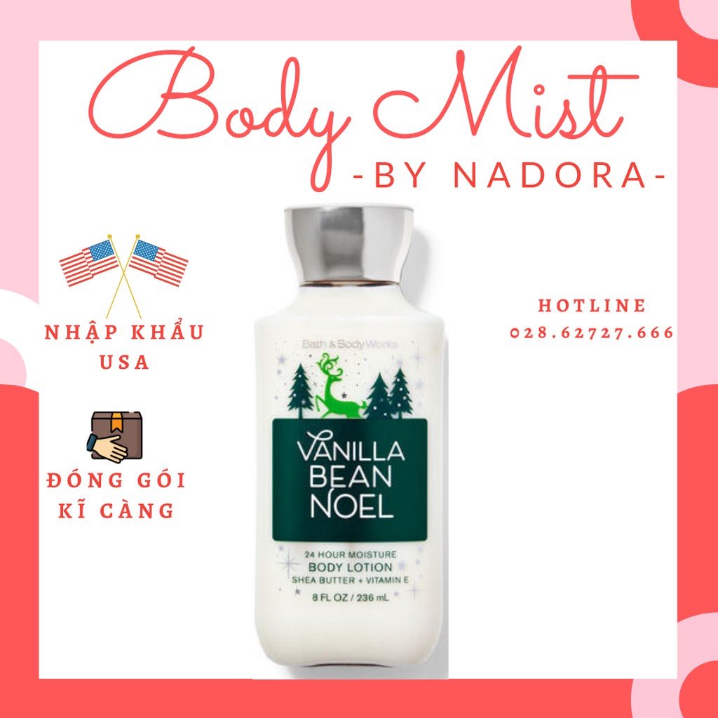 Sữa Dưỡng Thể Bath And Body Works Vanilla Bean Noel Body Lotion