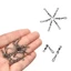 JVSUB 50 chiếc Cán xoay bằng thép không gỉ Kích thước 2 # đến 10 # Bóng hạng nặng