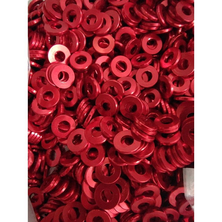 10 Long Đền nhôm 6li gắn ốc lốc máy màu Đỏ siêu rẻ đẹp