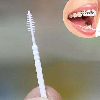 [Hàng mới về] Hộp 120 tăm xỉa răng hai đầu bằng nhựa chăm sóc răng miệng tiện lợi