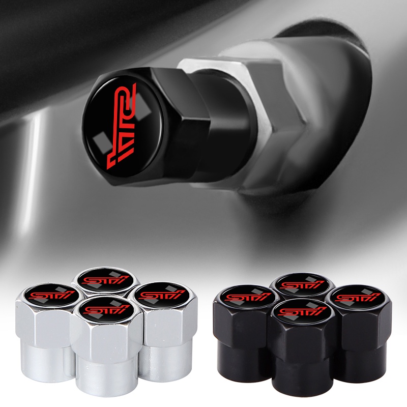 Set 4 Nắp Van Lốp Xe Hơi Subaru STI Legacy Forester Outback Rally WRX WRC Impreza