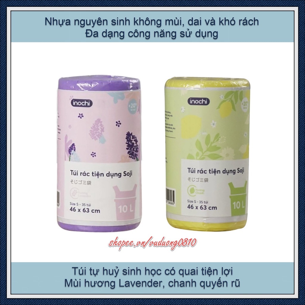 Túi rác hương thơm Soji 10L x 35 túi - Chính hãng Inochi | Shopee Việt Nam