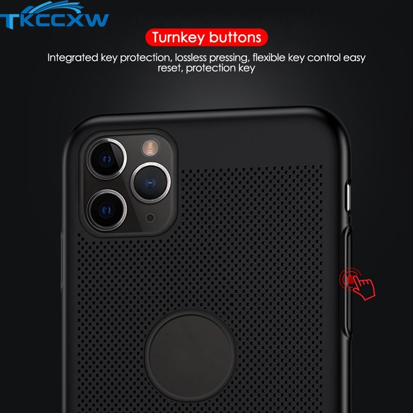 Ốp Điện Thoại PC Cứng Siêu Mỏng Có Lỗ Tản Nhiệt Cho iPhone 13 Pro Max 12 Pro Max 11 Pro Max