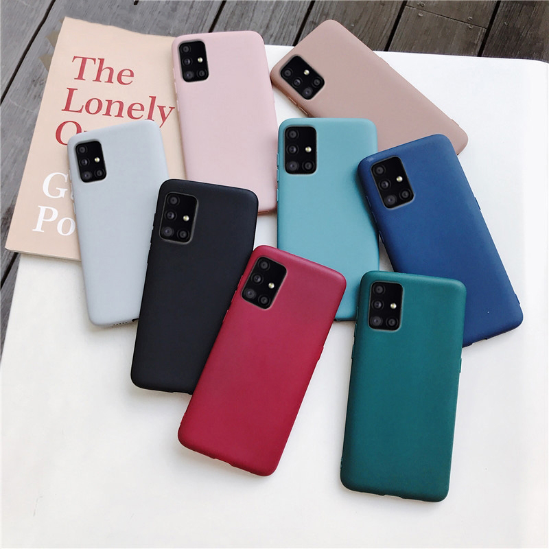 Ốp Lưng Silicone Màu Trơn Thời Trang Cho Samsung Galaxy A42 M51 S20 Fe