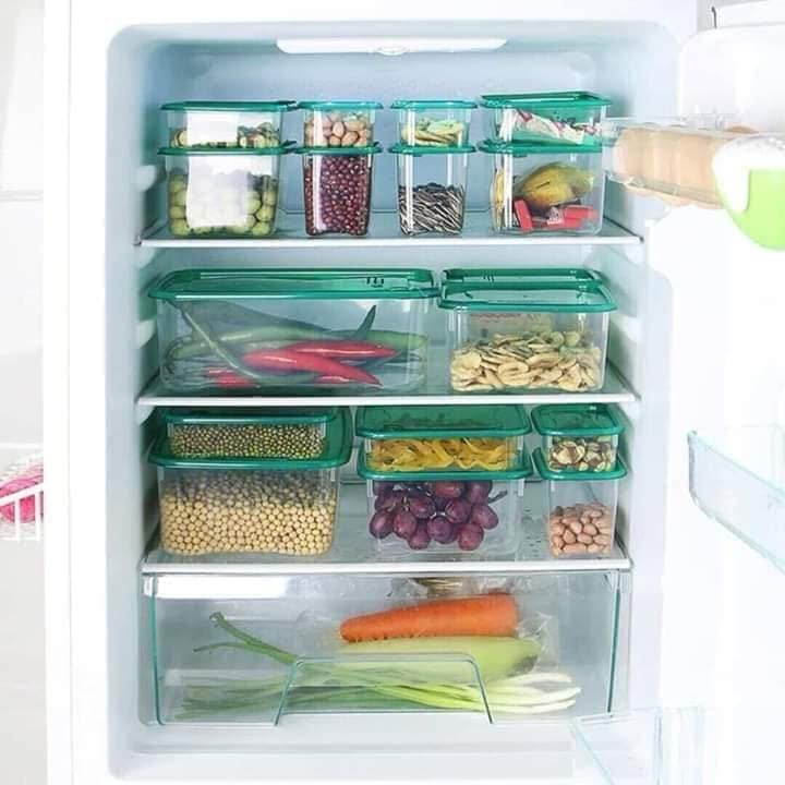 Bộ 17 hộp nhựa cao cấp đựng thực phẩm bảo quản tủ lạnh tiện lợi