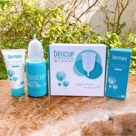 Cốc nguyệt san BeUcup siêu mềm hàng cao cấp dung tích 40ml cho phụ nữ sau sinh đạt chuẩn