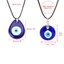 ✿ Vòng cổ Thổ Nhĩ Kỳ Mặt Hình Con Mắt Quỷ Bằng Da Resin Màu Xanh Dương Cho Nữ