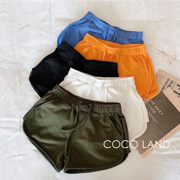 QUẦN ĐÙI THUN THỂ THAO COTTON MỊN MÁT -5 màu thái lan- chạy viền short nữ mua hè mặc nhà | BigBuy360 - bigbuy360.vn