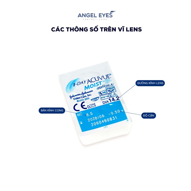 Ảnh Lens áp tròng trong suốt 1 ngày Angel Eyes Acuvue của Mỹ độ cận 1-10 (Lens dùng 1 lần cận | Kính áp tròng hàng ngày) 3