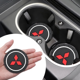 Set 2 Miếng Lót Cốc Nước Trên Xe Hơi Bằng Silica Gel Chống Trượt Dành Cho Mitsubishi Xpander Mirage Lancer Pajero ASX Outlander