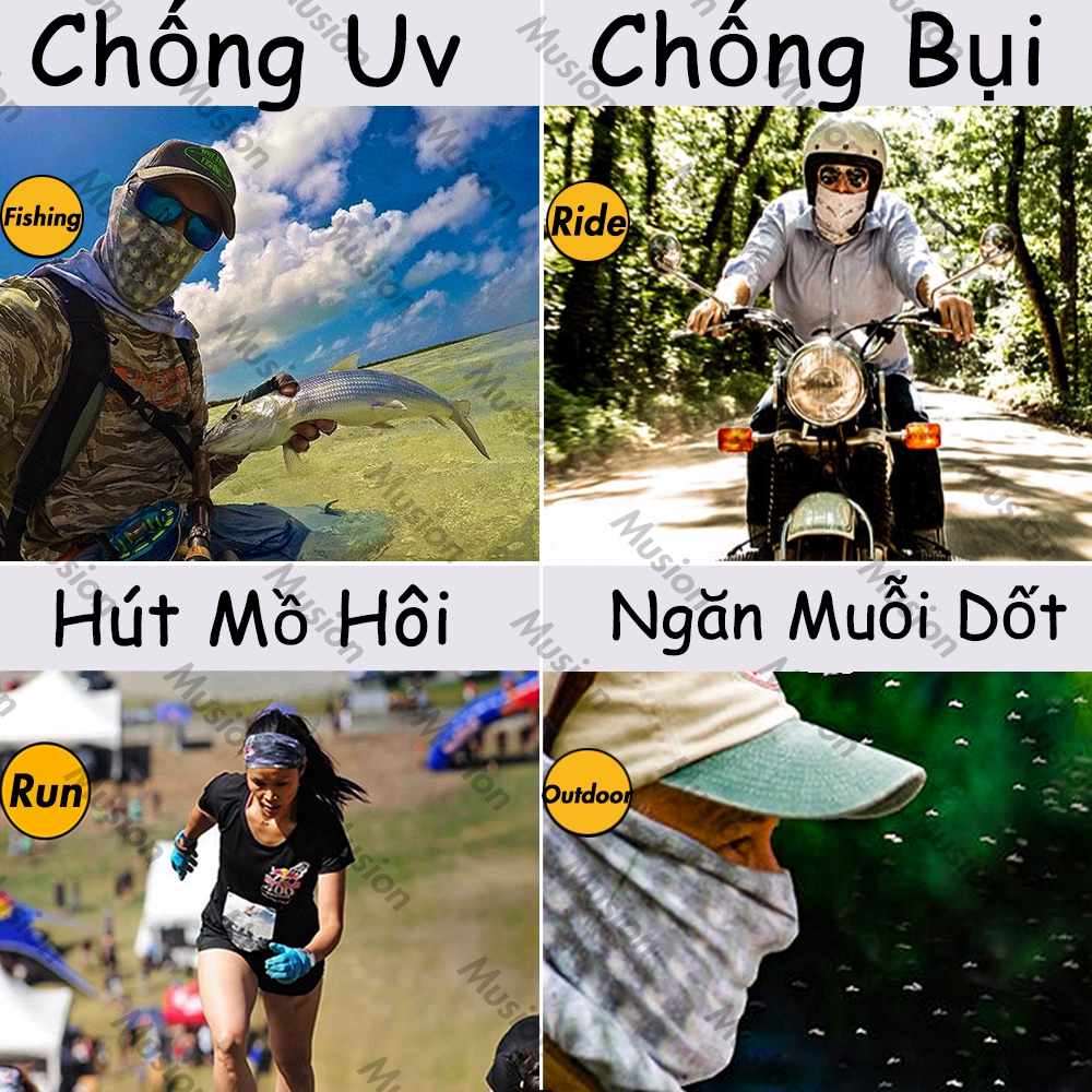 Red Spider Khăn Đa Năng Đi Phượt Chống UV Chống Bụi Head Scarf Mask