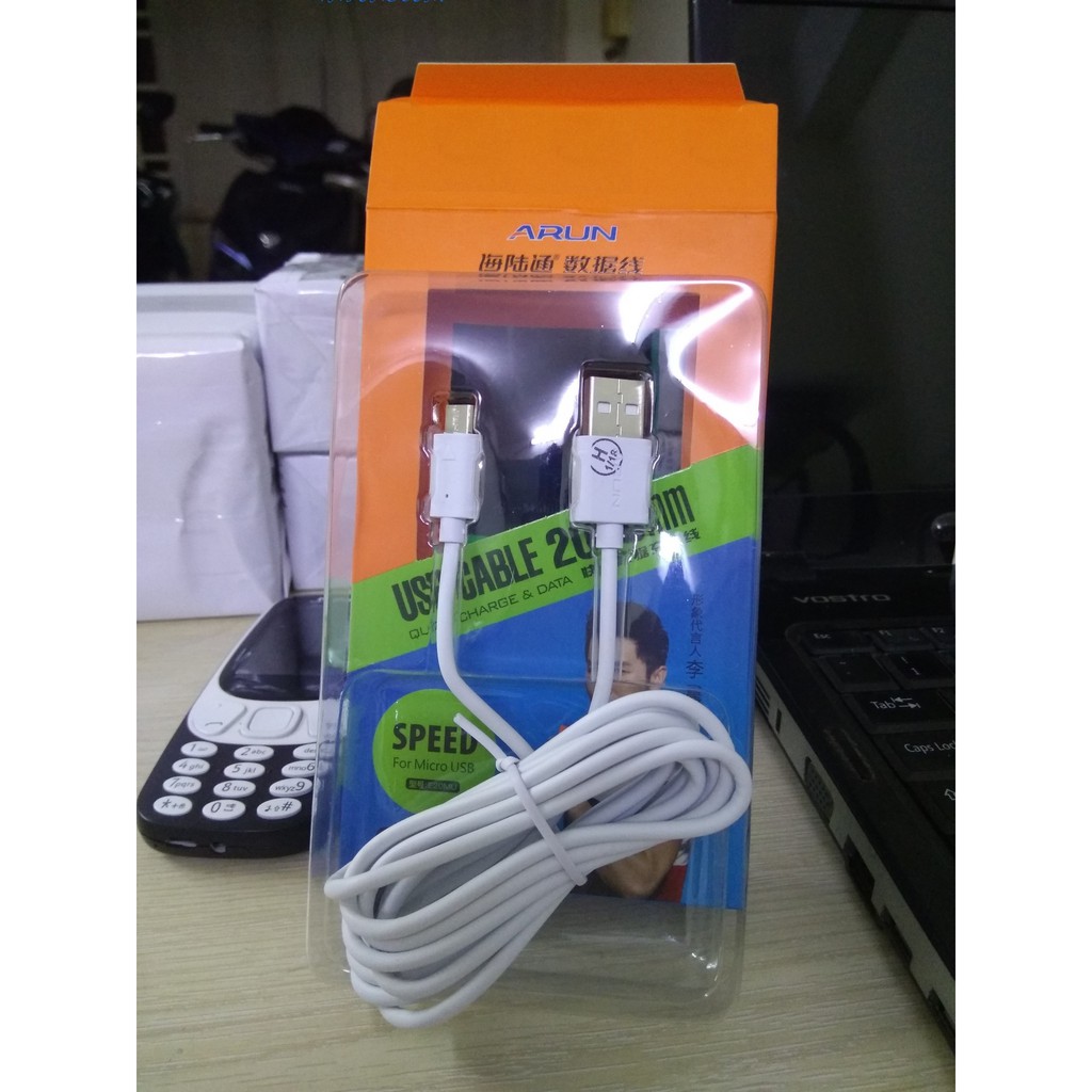 Cáp Sạc Micro Usb 2M Arun Dành Cho Android - Bh 3 Tháng - Hoàng Yến Computer