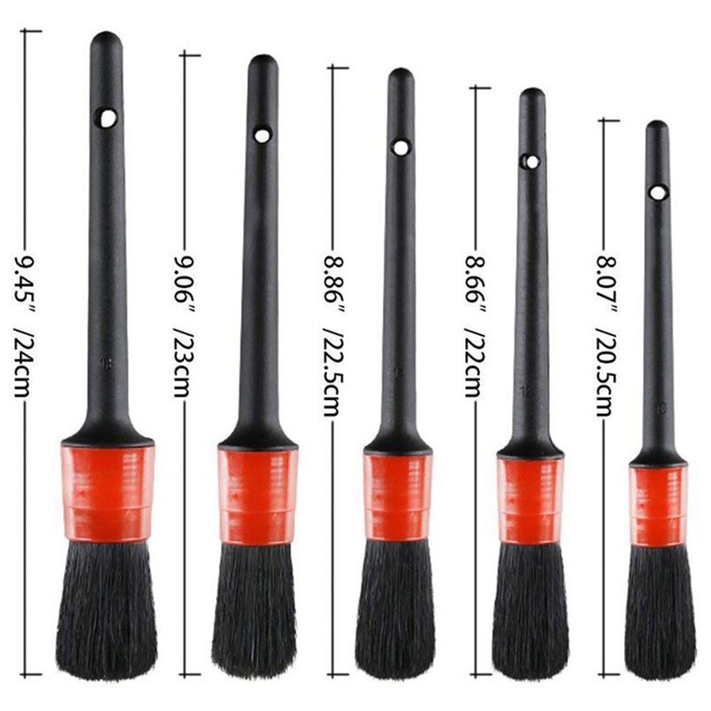 Bộ 5 Cọ Vệ Sinh Các Chi Tiết Ô Tô Đa Năng (Đen)