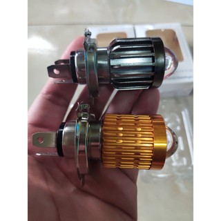 ĐÈN LED PHA XE MÁY SIÊU SÁNG 2 MÀU CỐT VÀNG PHA TRẮNG LẮP CÁC LOẠI XE