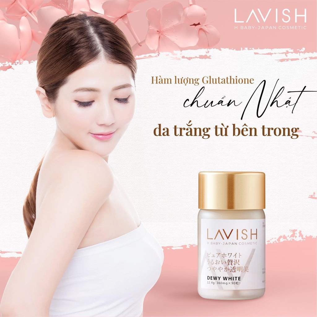 Ảnh DEWY WHITE LAVISH H BABY - 90 viên - Viên uống Nhật Bản làm trắng và căng bóng da 3