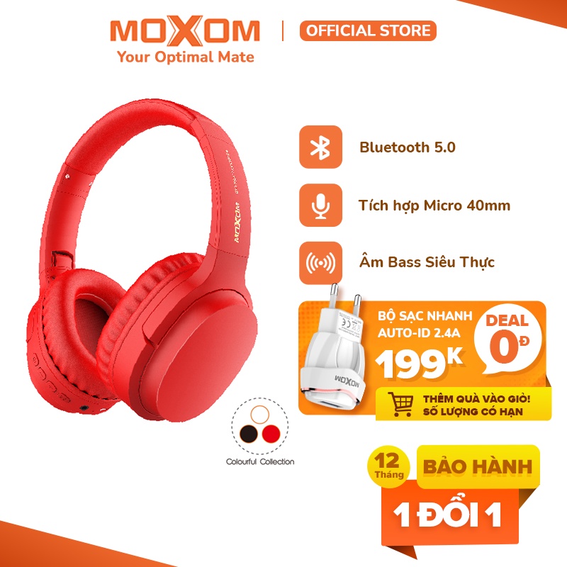Tai Nghe Bluetooth Headphone MOXOM WL06 Âm Bass Siêu Thực 3in1, Tích Hợp Mic 40mm, Bluetooth 5.0